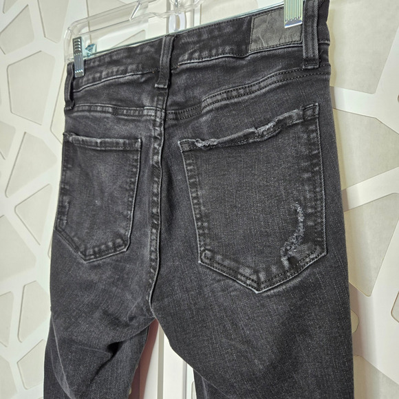 Aeropostale Distressed High Rise Jeans Womens 6 Reg Y2K Goth Punk Edgy Festival - Picture 6 of 7